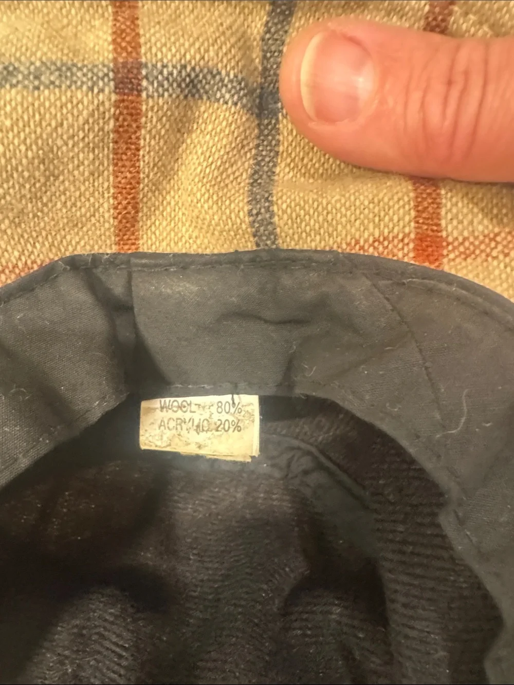 Beige Plaid Wool Blend Bucket Hat - Casual Women's Hat